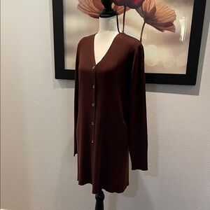 Valerie Stevens Rich Brown Silk Garment